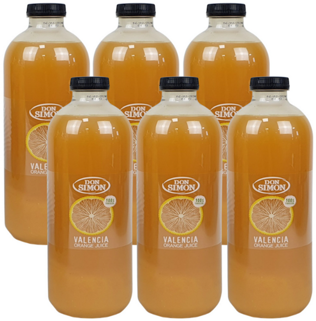 돈시몬 100% 착즙 오렌지 주스 1L 6개 당일발송
