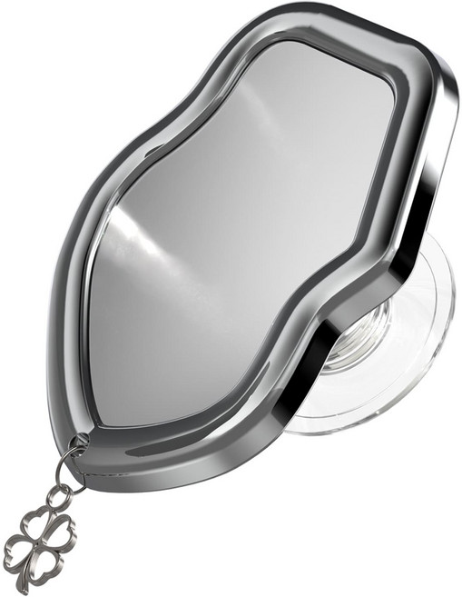 168cm 아크릴 거울 그립톡 스틸 바이브, 실버 클로버