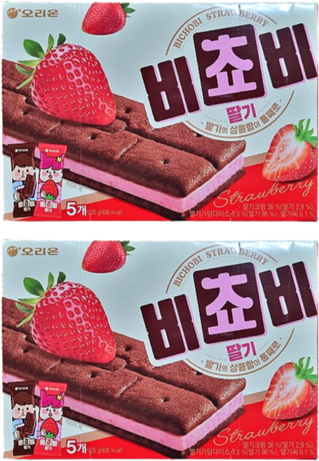 오리온 비쵸비 딸기, 125g, 2개