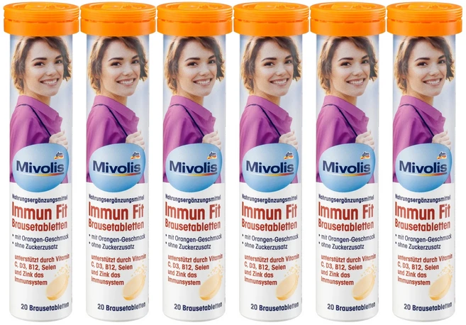미볼리스 이뮨 핏 발포 비타민 20정 x 6개 오렌지맛 독일 내수용 - 쿠팡