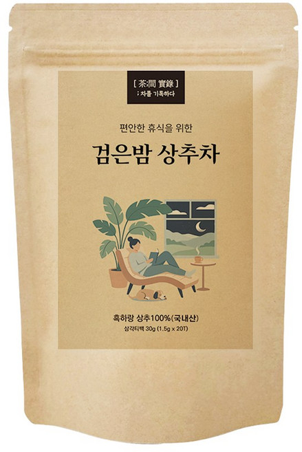 착한농부 검은밤 상추차, 1개, 20개입, 1.5g