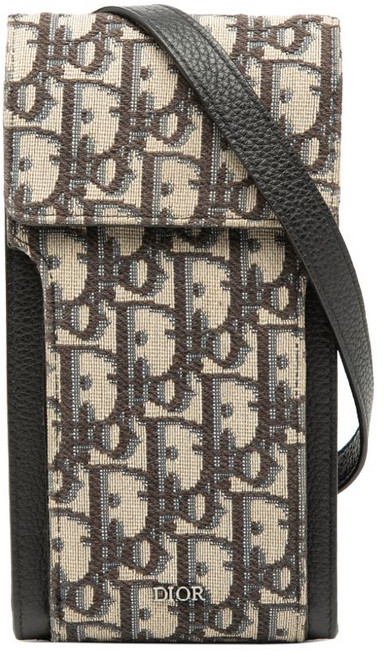크리스찬 디올 중고 2019 오블리크 캔버스 휴대폰 홀더 크로스 백