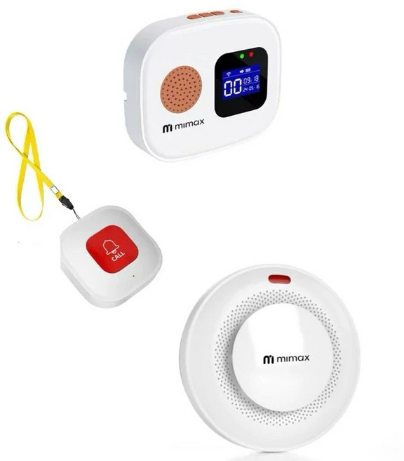 mimax 門窗感應器 無線門窗防盜警報器 居家安全防護, 一拖一+煙霧感應器, 1個