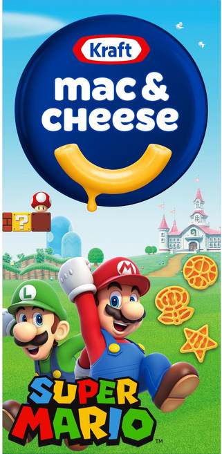 Kraft Mac & Cheese Macaroni and Cheese Dinner with Super Mario Power-Up Pasta Shapes (5.5 oz Box), 1개, 156g