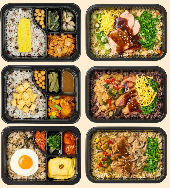 굿스푼 저당 당뇨식단 양많은 당뇨도시락 6종 당뇨전단계 임당식단 당관리식단 배달 (냉동) 6종 6팩