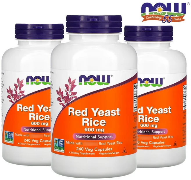 나우푸드 홍국 모나스쿠스 자반 누룩곰팡이 레드이스트라이스 600mg 240캡슐 3개, 240정 - 쿠팡