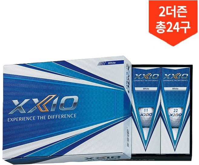 [2박스24구] 던롭 젝시오 정품 일레븐 3피스 골프공 고반발 비거리 장타 골프볼, 화이트, 12개입, 2개