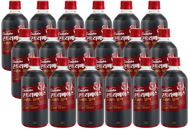 칸타타 콘트라베이스 스위트 블랙, 500ml, 18개