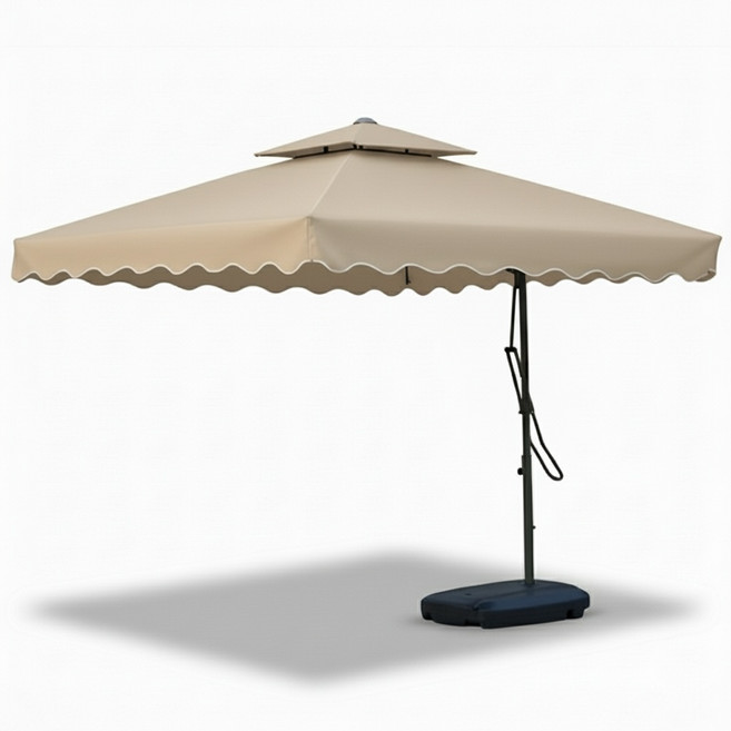 리브포어스 심플 대형 사각 파라솔 전원주택 마당 정원 야외용 테라스 루프탑 테라스 야외 편의점 카페, 심플사각_베이지