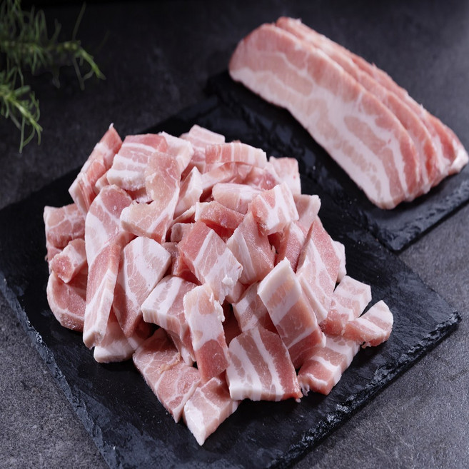 [유명프레시] 듀록 삼겹살 돼지고기 찌개용 짜글이용 1kg, 1개