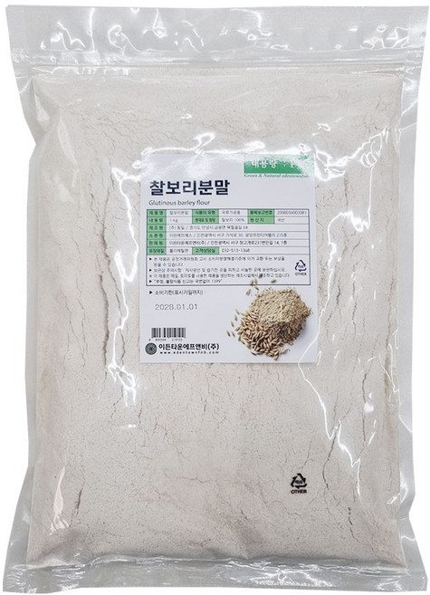 이든타운 찰보리분말 1kg, 1개