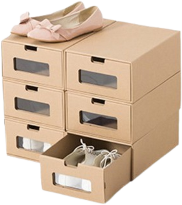 키밍 종이 신발정리함 수납케이스 보관함, 여성용6개입