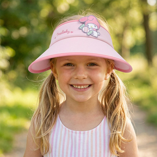 여름 필수템 마이멜로디 얼굴 자수 유아동 썬캡