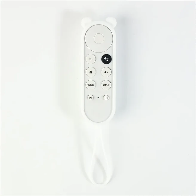 Google Chromecast 스마트 TV 리모컨 용 실리콘 보호 케이스 미끄럼 방지 부드럽고 내구성이 뛰어난 충격, 07 White