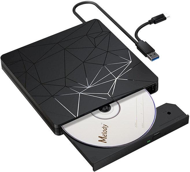 USB 3.0 A C타입 외장 ODD CD DVD롬 레코더 ED01, 1개