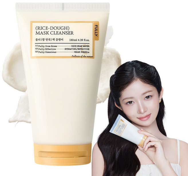 풀리 쌀 반죽 팩 클렌저, 3개, 130ml