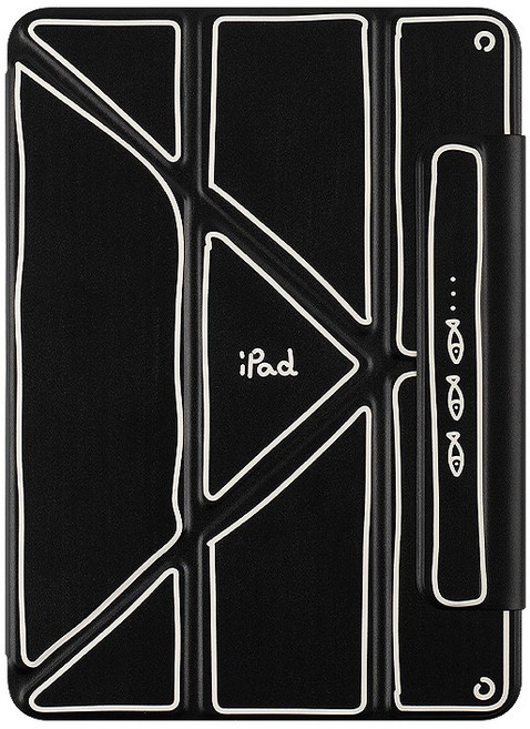 NECESID 북커버 디자인 아이패드 케이스, 1개, 매트블랙