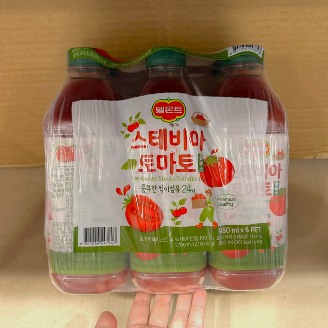 델몬트 스테비아 토마토 주스 코스트코, 12개, 950ml