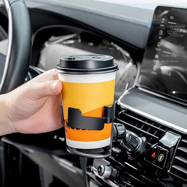 더쎈 차량용 송풍구 컵홀더, 블랙, 1개