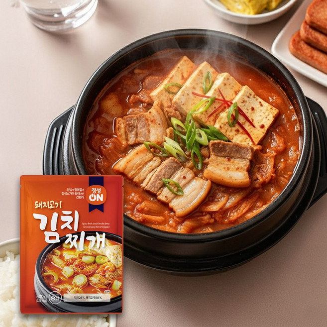초원식품 정성온 돼지고기 김치찌개 냉동, 20개, 500g