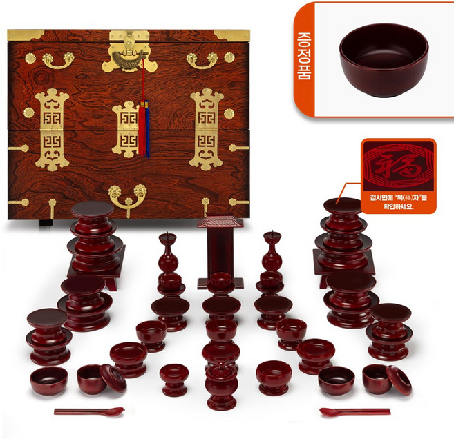 남원 춘향골 남영공예 오리목 복제기+제기함(증정-퇴주그릇), 2세트, 남원 춘향골 남영공예 오리목 복제기 47+제기함(증정-퇴주그릇)