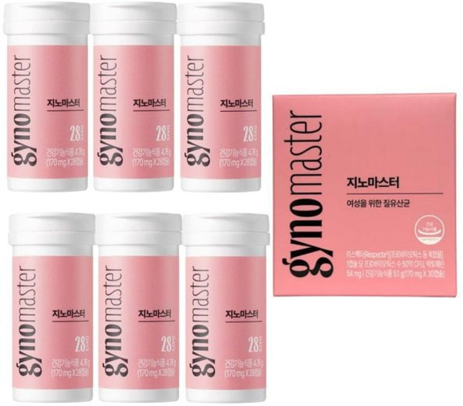 마스터바이옴 지노마스터 질균 170mg x 30캡슐 6통 6개월분, 30정