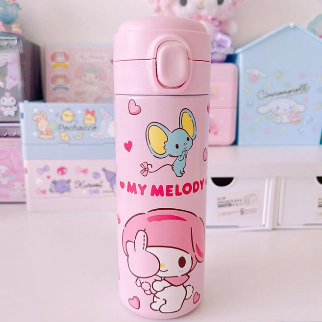 (420ml)산리오 텀블러 포차코 시나모롤 물통 쿠로미 마이멜로디 텀블러, 마이멜로디 물통, 1개, 420ml