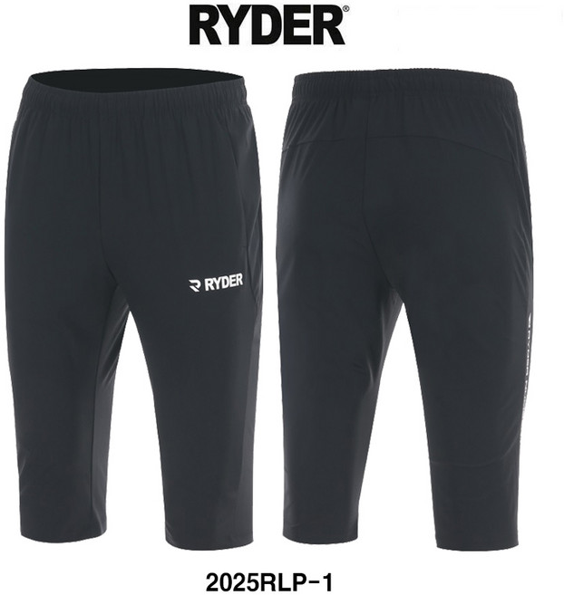 라이더 배드민턴 하의 우븐 7부 바지 블랙 2025RLP-1 남성 여성 남녀공용