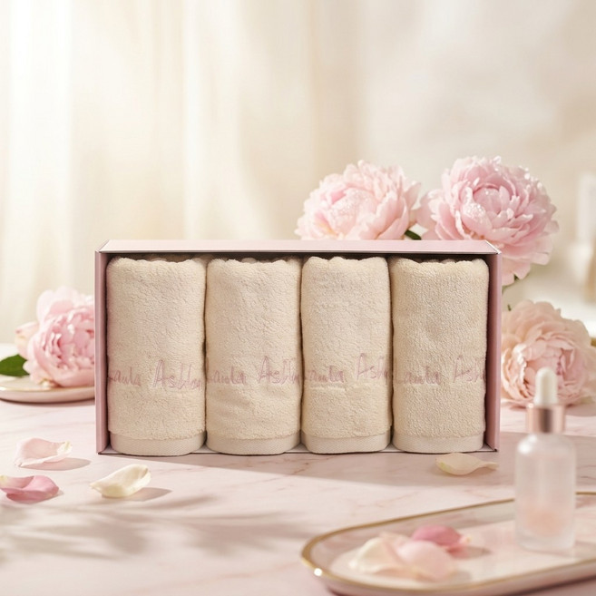 로라애슐리 60수 고급 수건세트 4p 아이보리 타올 돌잔치 집들이 감사 선물 추천, 솔리드 아이보리, 4개