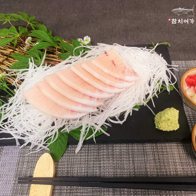 [참치어가]손질없이 먹는 슬라이스 참치 회 황새치 뱃살 120g, 1개