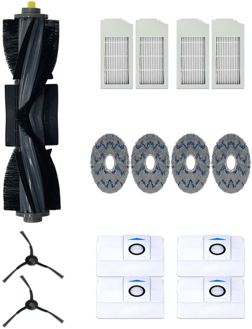 올데이컴퍼니 에코백스 디봇 T10 옴니 X1 Omni 호환 로봇청소기 소모품 물걸레 더스트백 브러쉬 필터 사이드 걸레 먼지봉투 세트, 1개, 15개 set