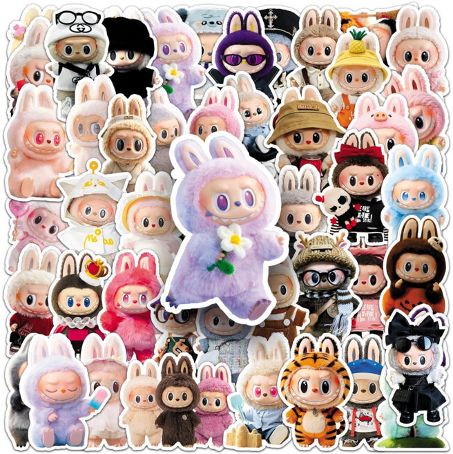 라부부 스티커 50장세트 캐릭터 스티커 캐리어 노트북 핸드폰 다꾸, 라부부A, 1세트