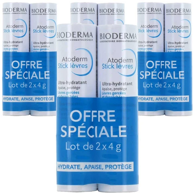 바이오더마 아토덤 스틱 레브르 울트라 하이드라텐트 립밤 2개입, 무향, 8g, 4개 - 쿠팡