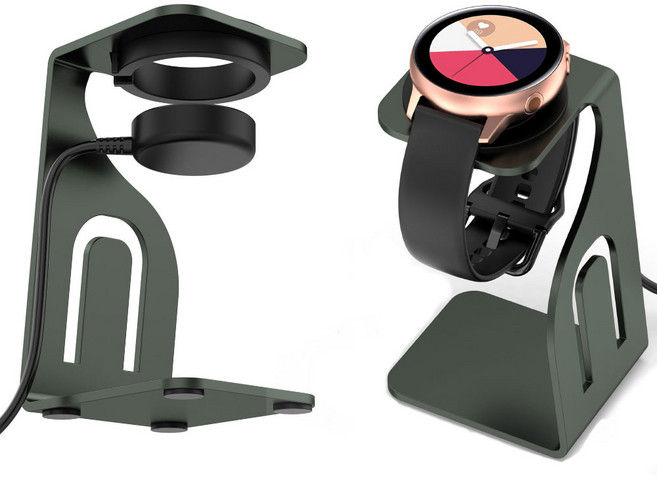 스마트워치 충전 거치대 갤럭시워치 애플워치 호환 스탠드 정품 충전기 삽입형 알루미늄 책상 침대 케이블 정리 충전독 EP-OL300, 1개