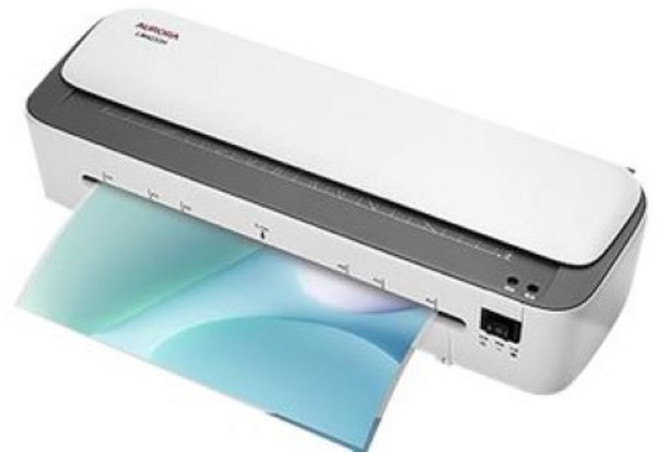 AURORA 震旦 LM4233H 多功能冷熱護貝機，具備裁紙、圓角、打孔與裝訂功能, 護貝機一台, 護貝機一台, A4