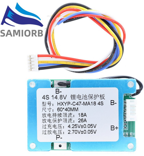 4S 5S 6S BMS 균형 16 8V 보호 온도 LMO 18650 배터리 21V 보드 이온 충전기 7S 20A 삼원, 4S 16.8V heat sink, 1개