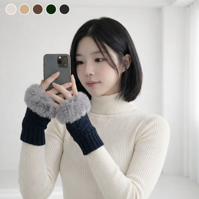 뽀레오 따뜻한 핸드워머 숏 장갑