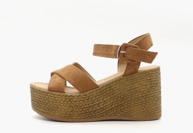 디폴 여성용 여름 웨지 힐 통굽 스트랩 샌들 9cm DP-8501