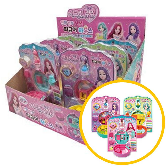 8000 시크릿쥬쥬 반짝반짝 보석피규어 하우스 6개입 1박스 - 여아완소 쥬얼리 포켓사이즈 장난감, 1개