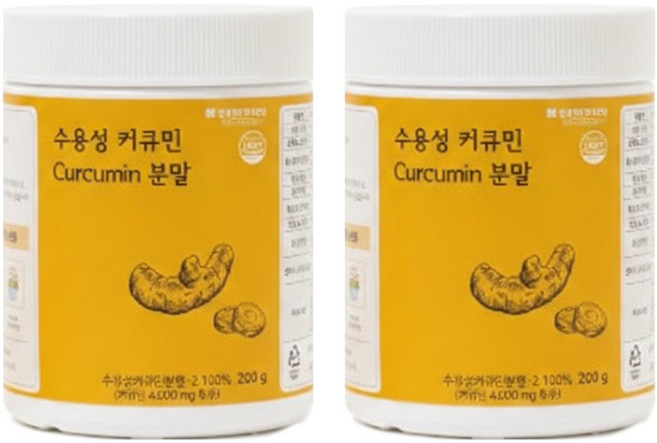 DH 수용성 커큐민 강황 분말 200gx2병 인도산 대용량 가루, 2개, 200g