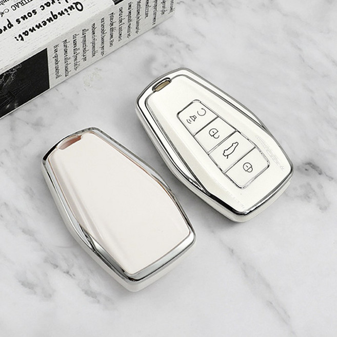 벤비아믹스 그랑콜레오스 호환 키케이스 3D스캐닝 TPU 소재 메탈릭 실리콘 스크래치 방지 00821, 1. 화이트