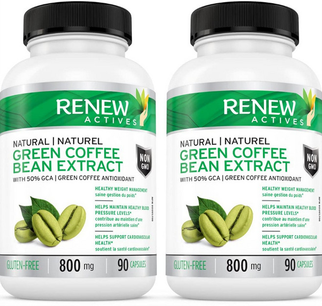 스베톨 그린커피빈 다이어트 800mg 그린 커피 콩 1통90캡슐 2개 캐나다내수용, 90정