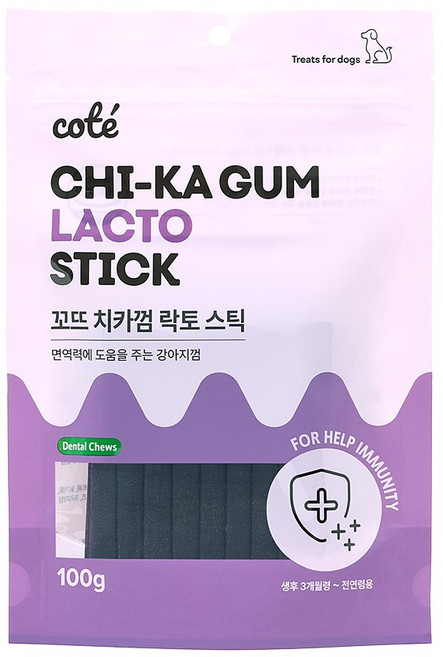 꼬뜨 치카껌 기능성 강아지껌 치석 제거, 락토, 100g, 1개