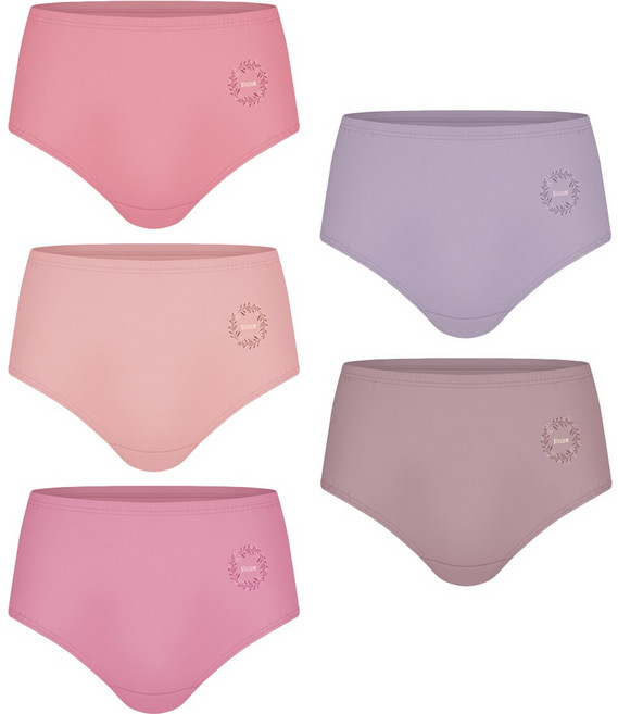BYC 부드러운 순면 맥시 여성 삼각 팬티 5종 세트