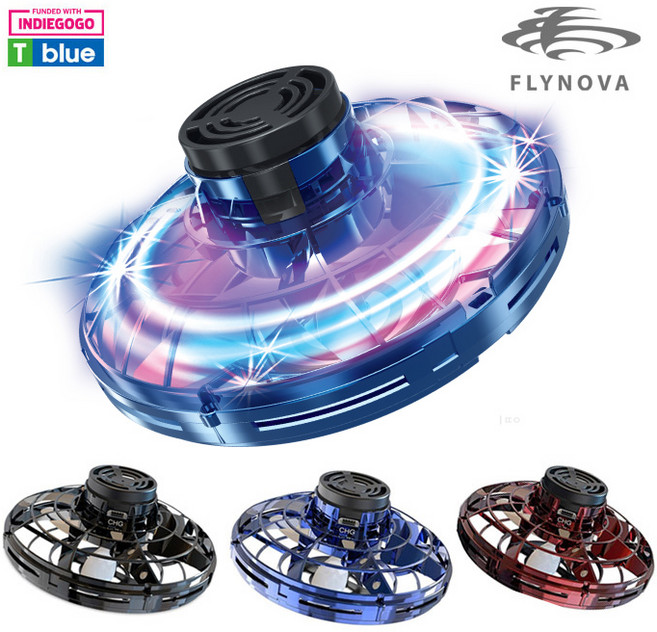 플라이노바 부메랑 팽이드론 티블루 정품, 블루, 1개