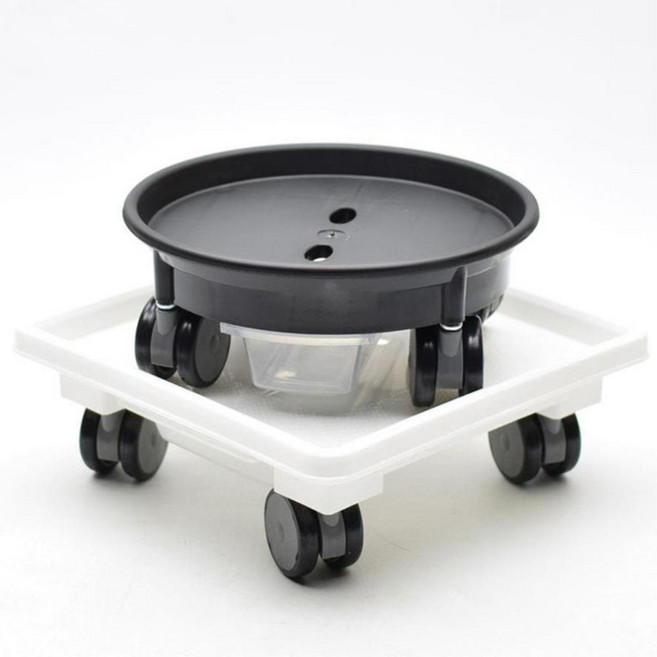 대용량 매장 화분바퀴받침 원형 3호 이동형화분받침, 40개, 블랙