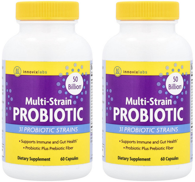 이노빅스랩스 2개X 다중 균주 프로바이오틱 500억 유산균 캡슐 60정, 2개