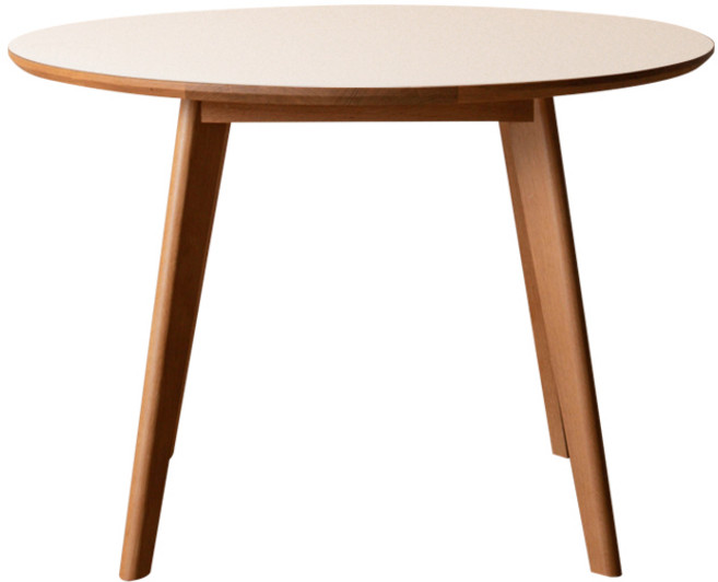 몽키우드 리얼 오크 세라믹 원형 테이블, 900, 이탈리안베이지