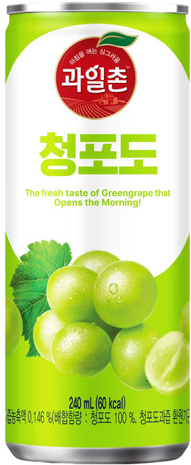 해태 과일촌 드링크 청포도, 60개, 240ml