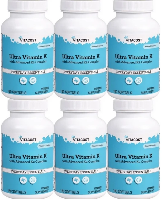 비타코스트 울트라 비타민 K 콤플렉스, 6팩, 180정 - 쿠팡